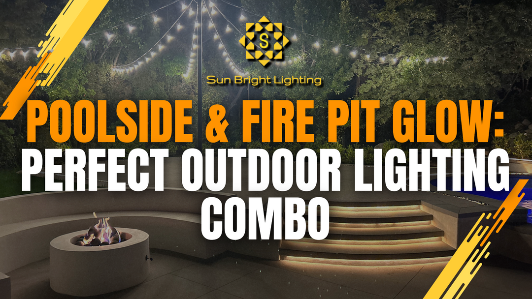 Illuminate Your Pool & Fire Pit Area with SL101 String Lights & SLD04 Strip Lights Powered by MX24 Transformer