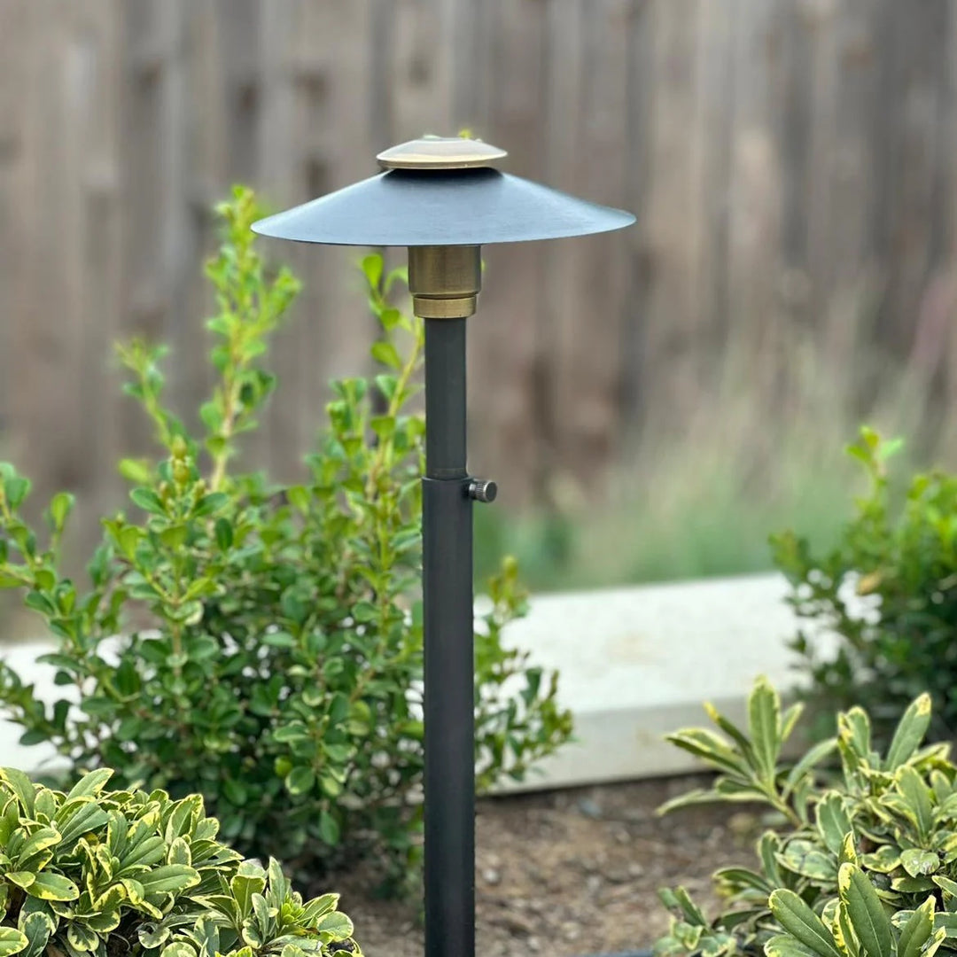 Outdoor Landscape Lighting LED 12V Low Voltage BPLP11 Stelvio SH BAB Brass Path Light Low Voltage Outdoor Lighting