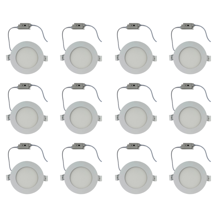Outdoor Landscape Lighting LED 12V Low Voltage CB04 4x/8x/12x Package 10W 3CCT Dimmable Round Slim 12V AC/DC LED Panel Light Low Voltage Lighting Fixture White 12 Pack
