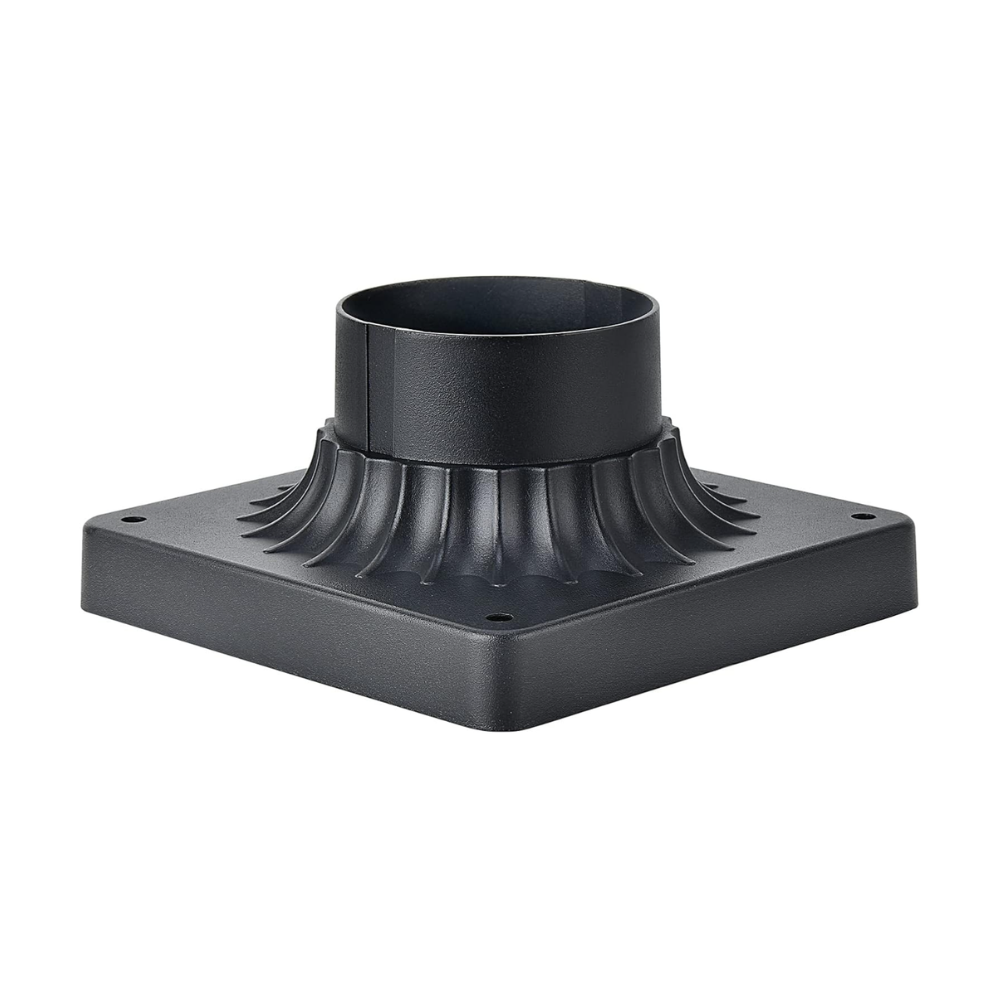 Outdoor Landscape Lighting LED 12V Low Voltage Outdoor Pier Post Light Mount Cast Aluminum Matte Black for 3" Poles and Posts