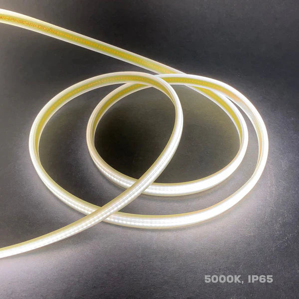 Outdoor Landscape Lighting LED 12V Low Voltage SLD10 Dotless 110V AC 3.66W/ft 100ft Linear LED Strip Lights Line Voltage Tape Light 5000K Cool White