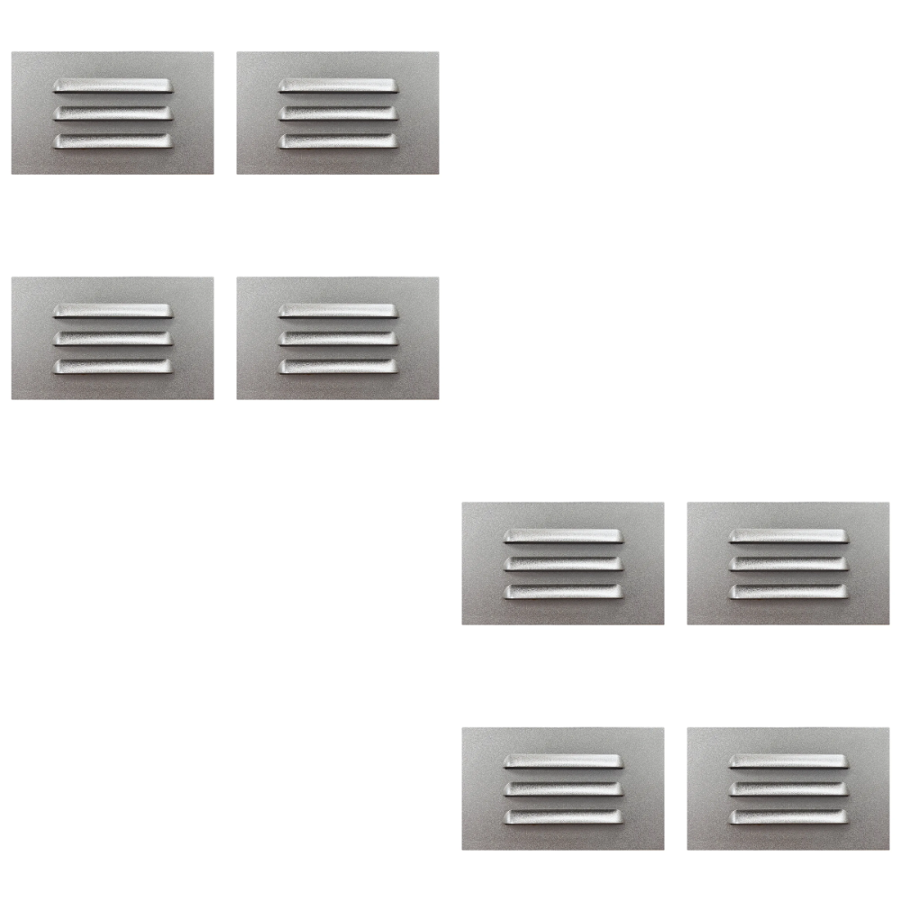Outdoor Landscape Lighting LED 12V Low Voltage STA11 4x/8x/12x Package 3.5W 12V Low Voltage 3000K Warm White Integrated Rectangular Waterproof Horizontal LED Aluminum Step Light Wall Lighting Fixture Silver 8 Pack