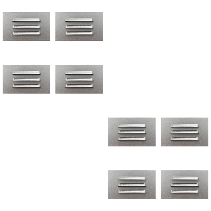 Outdoor Landscape Lighting LED 12V Low Voltage STA11 4x/8x/12x Package 3.5W 12V Low Voltage 3000K Warm White Integrated Rectangular Waterproof Horizontal LED Aluminum Step Light Wall Lighting Fixture Silver 8 Pack