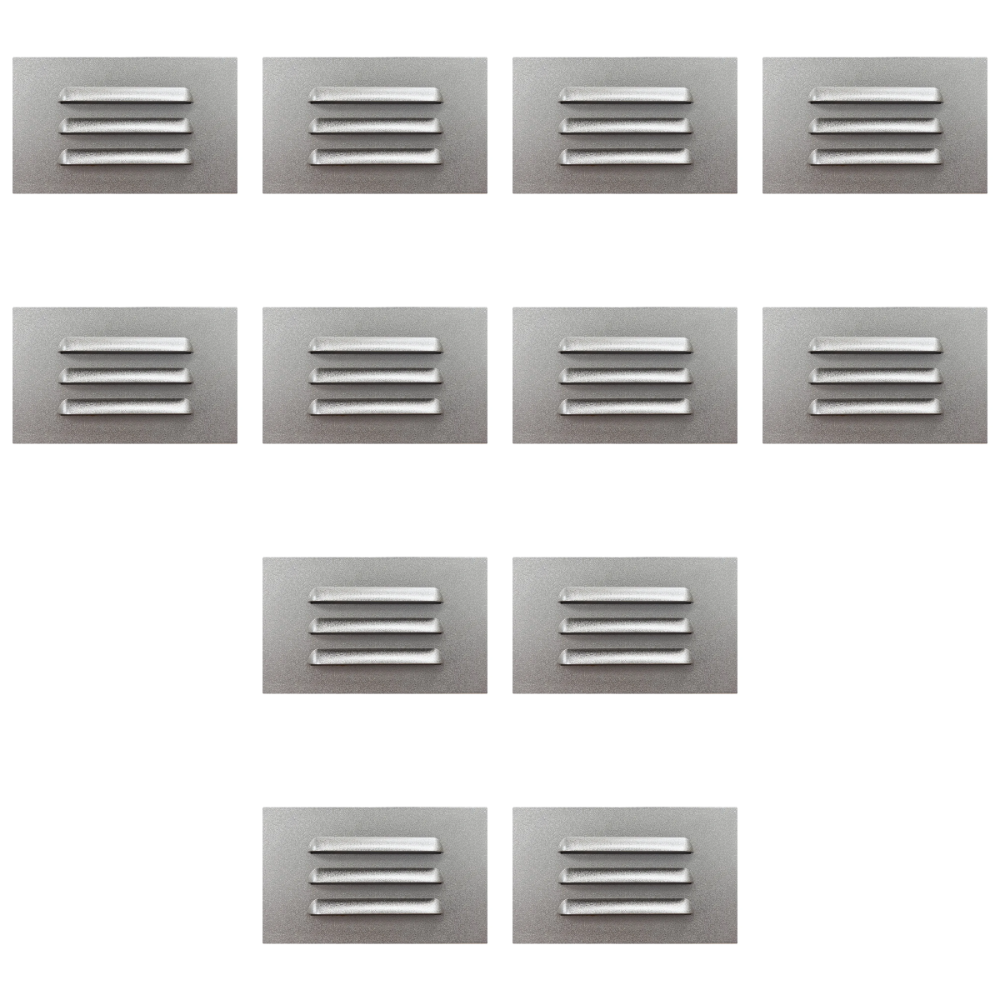 Outdoor Landscape Lighting LED 12V Low Voltage STA11 4x/8x/12x Package 3.5W 12V Low Voltage 3000K Warm White Integrated Rectangular Waterproof Horizontal LED Aluminum Step Light Wall Lighting Fixture Silver 12 pack