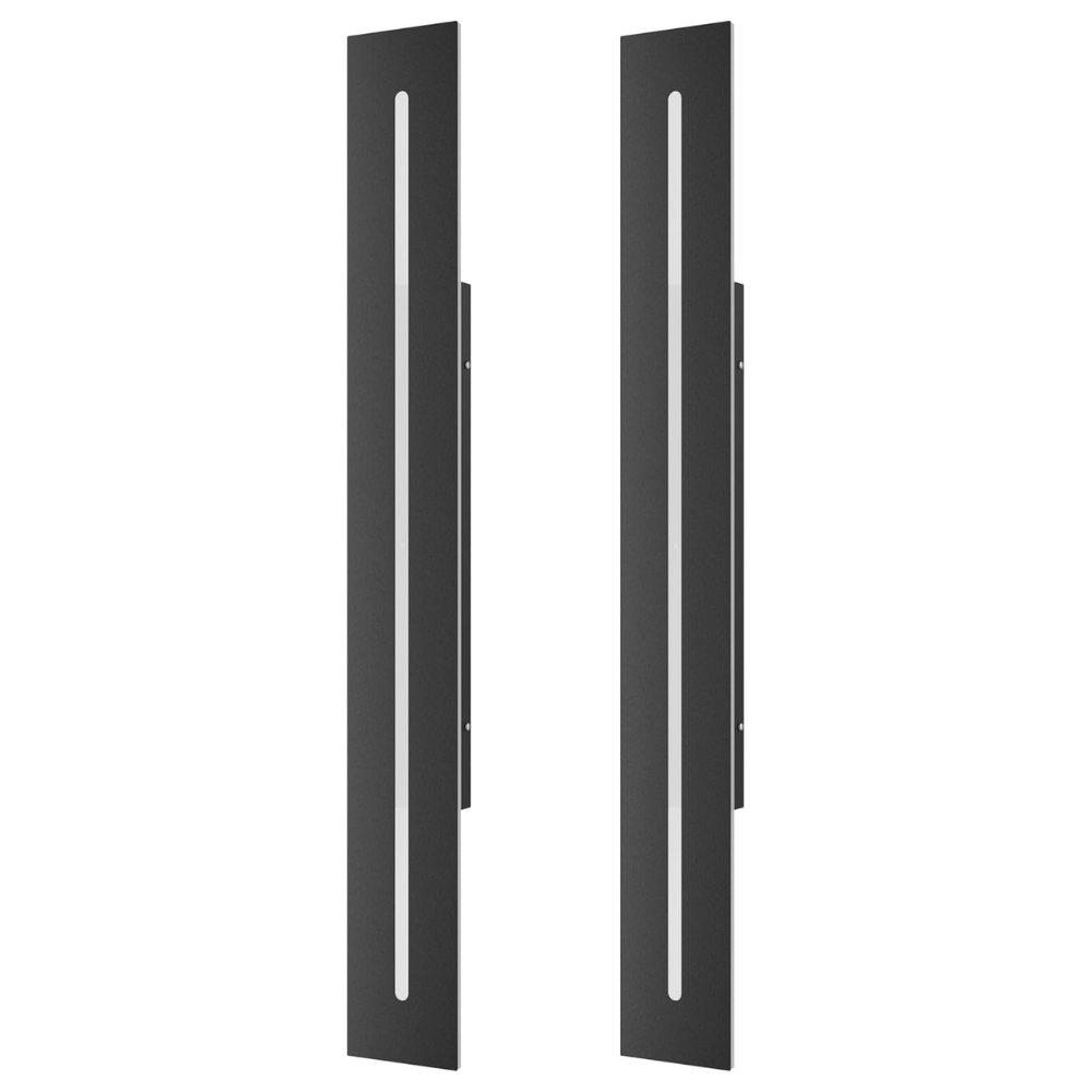 Outdoor Landscape Lighting LED 12V Low Voltage SCH01 2-Pack LED Long Linear Modern Outdoor Wall Sconce Light 1600LM Dimmable 3CCT 3000K/4000K/5000K Iron and Acrylic Integrated LED 28W Line Voltage 120V AC IP65 Waterproof Package for Front Door, Porch, Patio, Garage