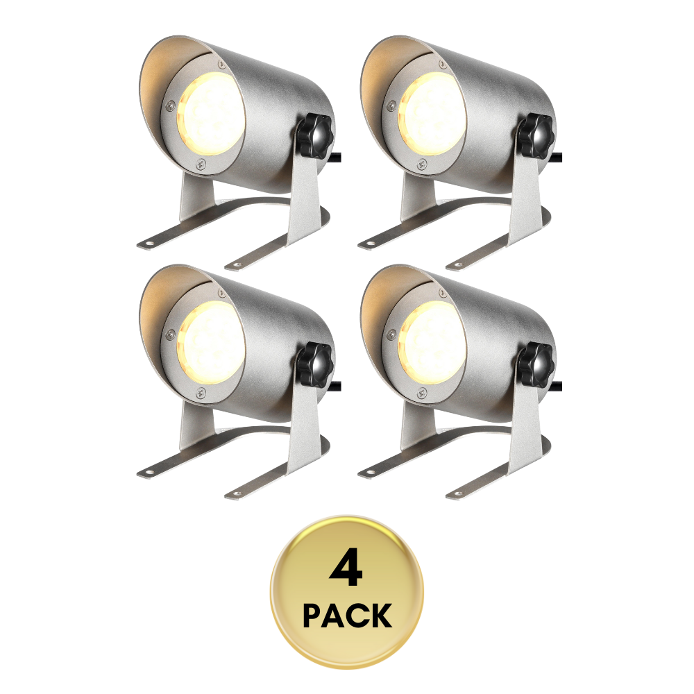 Outdoor Landscape Lighting LED 12V Low Voltage ULBL01 Sottomarini Stainless Steel Underwater Landscape 5W 2700K Integrated LED Fountain Light Pond Lighting 4 Pack