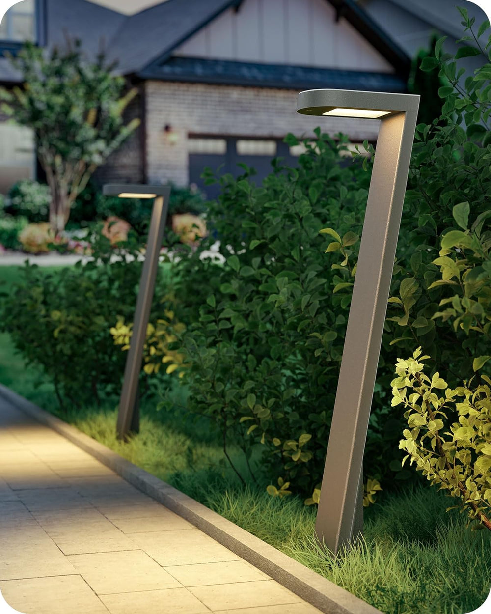 Outdoor Landscape Lighting LED 12V Low Voltage ALP21 4-Pack 5.5W 3000K LED Landscape Pathway Light Package, 12V Low Voltage Modern Path Lights