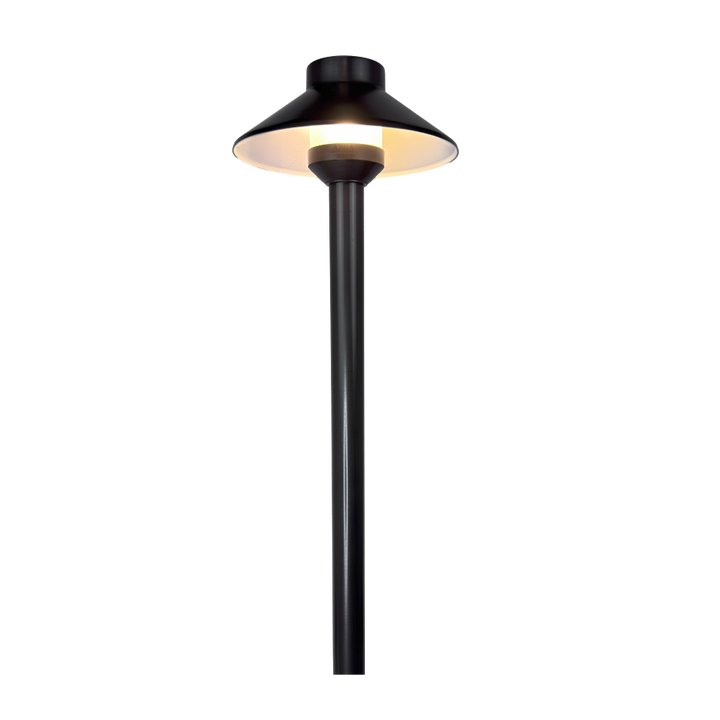 Outdoor Landscape Lighting LED 12V Low Voltage PLB02 Frosted Lens Cast Brass Path Light | 12V Low Voltage Landscape Light Lamp Ready G4 Socket
