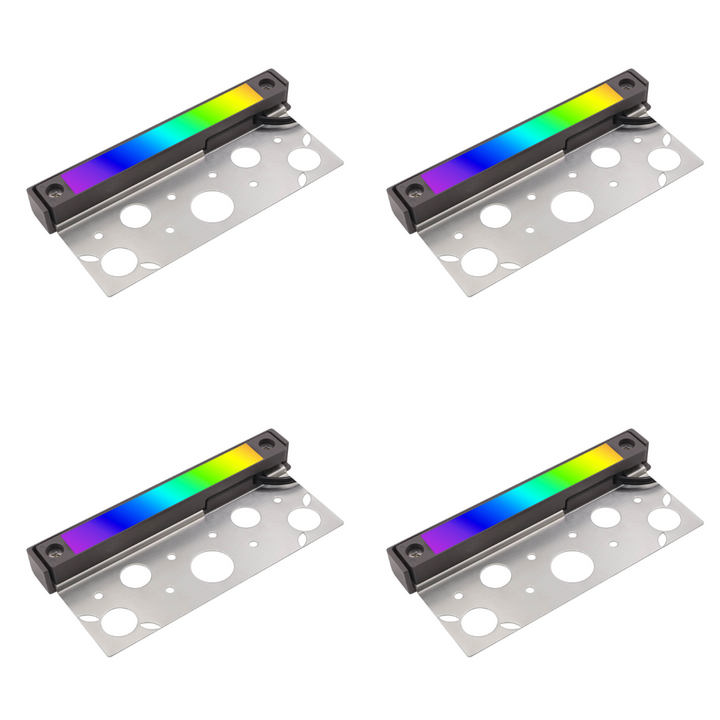 Outdoor Landscape Lighting LED 12V Low Voltage HL7A03R 4x/8x/12x Package 3W 7" Aluminum Integrated Bluetooth-Controlled RGB + CCT LED Hardscape Light Low Voltage Landscape Lighting 4 Pack