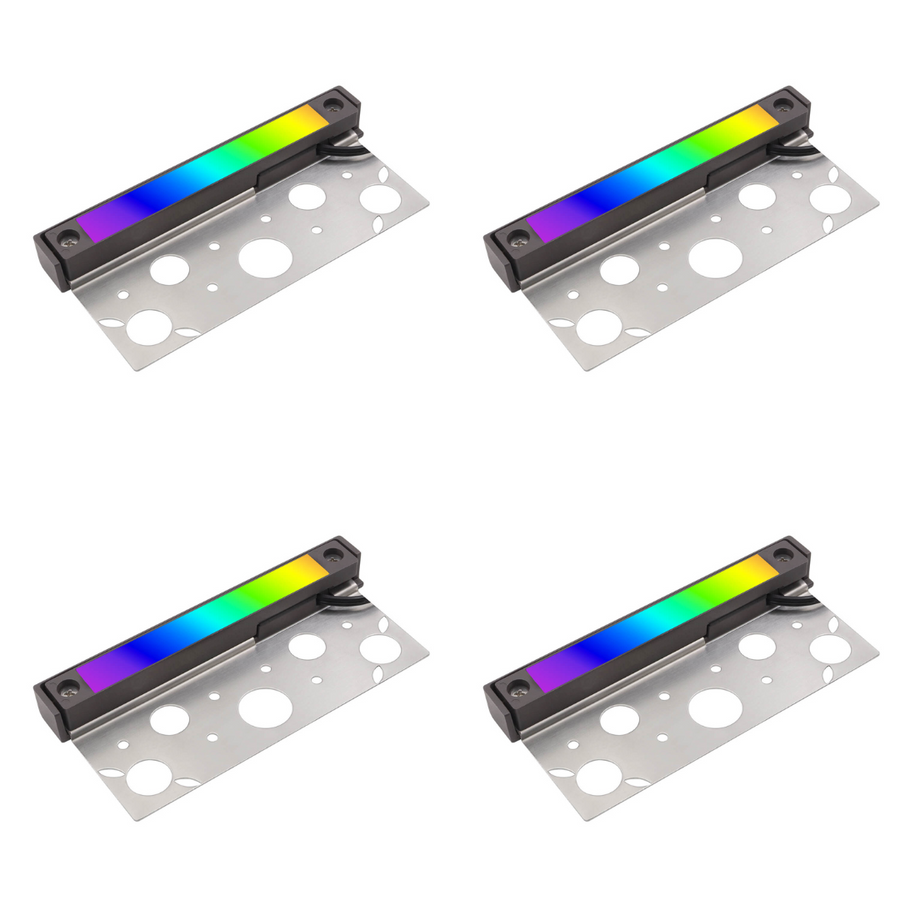 Outdoor Landscape Lighting LED 12V Low Voltage HL7A03R 4x/8x/12x Package 3W 7" Aluminum Integrated Bluetooth-Controlled RGB + CCT LED Hardscape Light Low Voltage Landscape Lighting 4 Pack