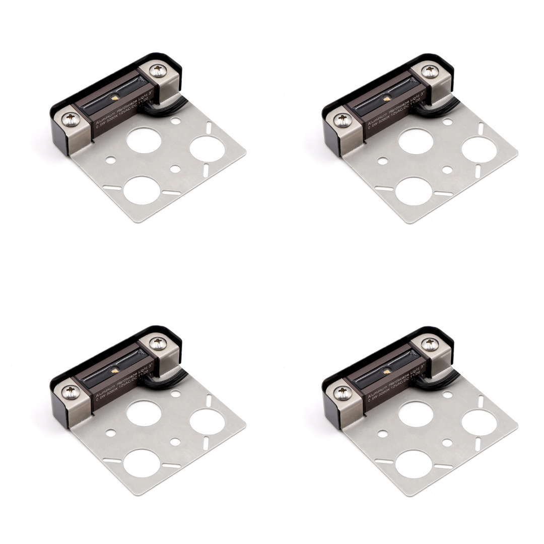 Outdoor Landscape Lighting LED 12V Low Voltage HL01A 0.5W 4x/8x/12x Package 3" Aluminum Integrated LED Hardscape Light Low Voltage Landscape Lighting 4 Pack