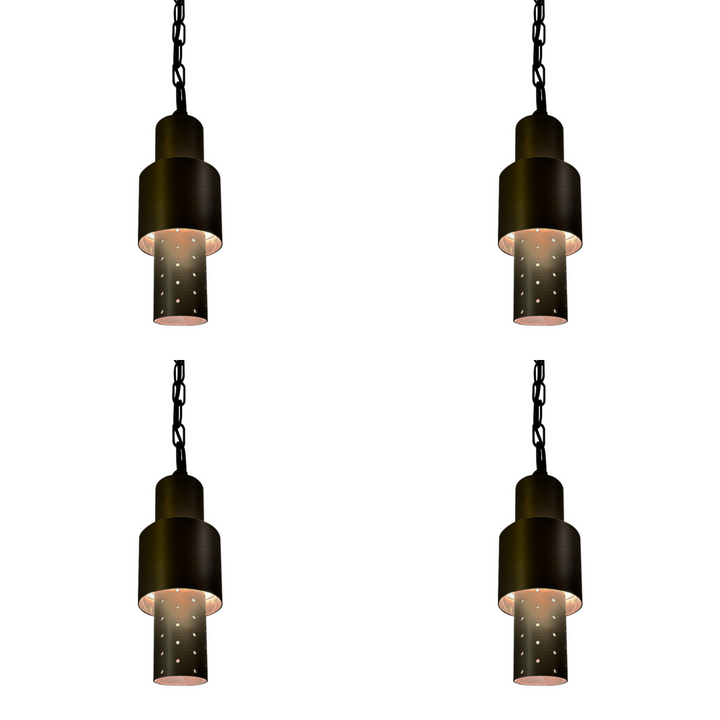Outdoor Landscape Lighting LED 12V Low Voltage HLB02 4x/8x/12x Package LED 12V Low Voltage Brass Cylinder Pendant Light Hanging Downlight Fixture 5W 3000K Bulb 4 Pack