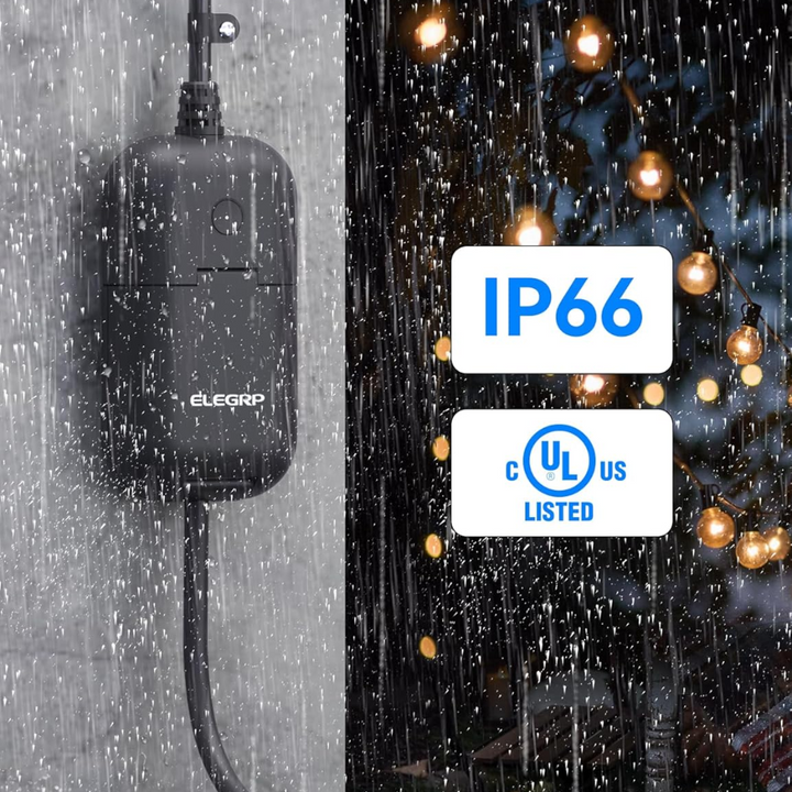 Outdoor Landscape Lighting LED 12V Low Voltage Outdoor Smart Plug 15A Wi-Fi Outlet Timer Compatible with Alexa and Google Assistant IP66 Waterproof