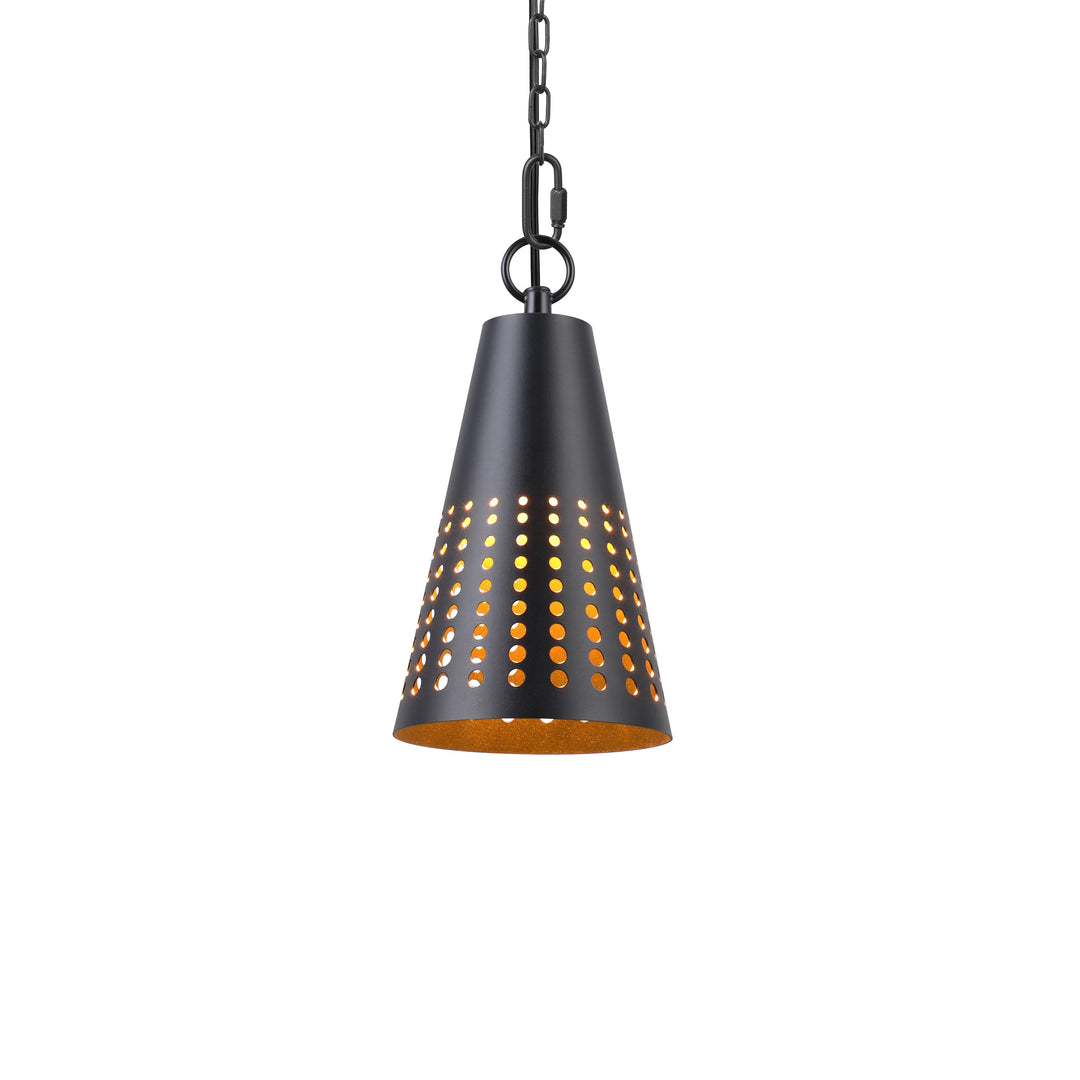 Outdoor Landscape Lighting LED 12V Low Voltage HLA04 Tiki Low Voltage Black Pendant 5W 2200K Integrated LED Aluminum Light Hanging Patio Light 1 Pack