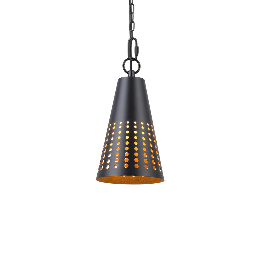 Outdoor Landscape Lighting LED 12V Low Voltage HLA04 Tiki Low Voltage Black Pendant 5W 2200K Integrated LED Aluminum Light Hanging Patio Light 1 Pack