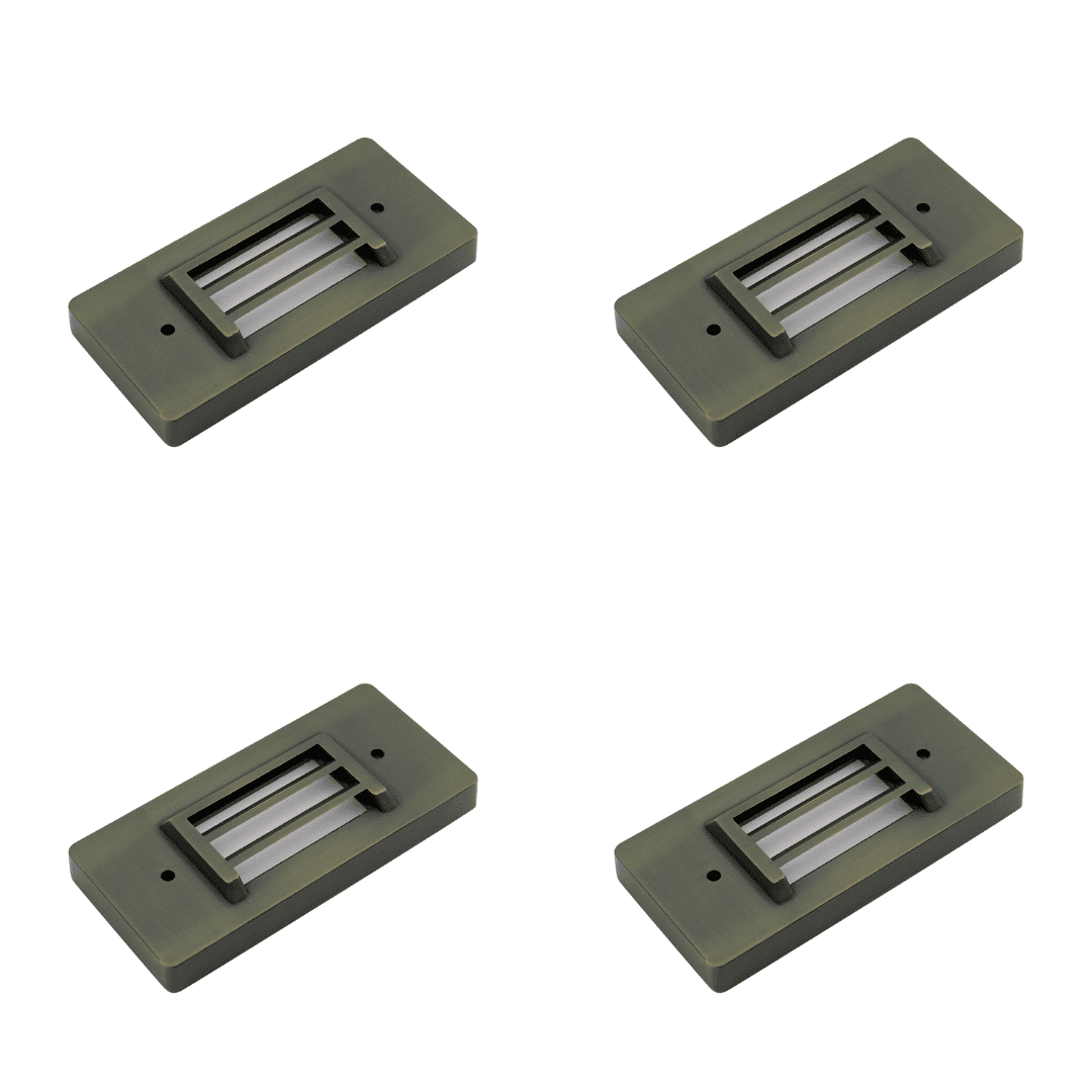 Outdoor Landscape Lighting LED 12V Low Voltage IDL01 Solid Brass Surface Mount 2700K Warm White Integrated LED Step Light Low Voltage Landscape Lighting