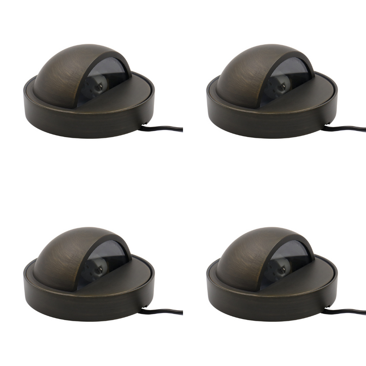 Outdoor Landscape Lighting LED 12V Low Voltage DL01B with G4 3W 2700K 4x/8x/12x Package Solid Brass Round Surface Mount Deck Light Low Voltage Landscape Lighting 4 Pack