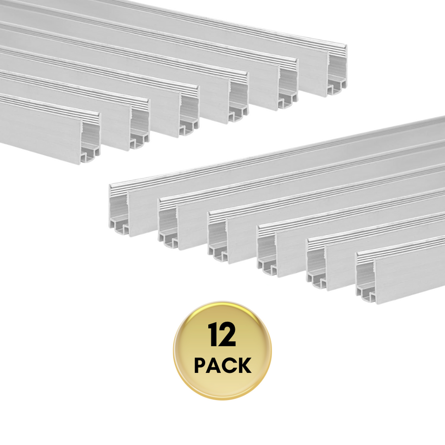 Outdoor Landscape Lighting LED 12V Low Voltage AC13 12-Pack 16.5"/1.37ft Aluminum Channel Track for 6mm and 8mm LED Silicon Neon Strip Lights Package 6mmx12mm Neon Strip Light 12 Pack 1.37ft Each