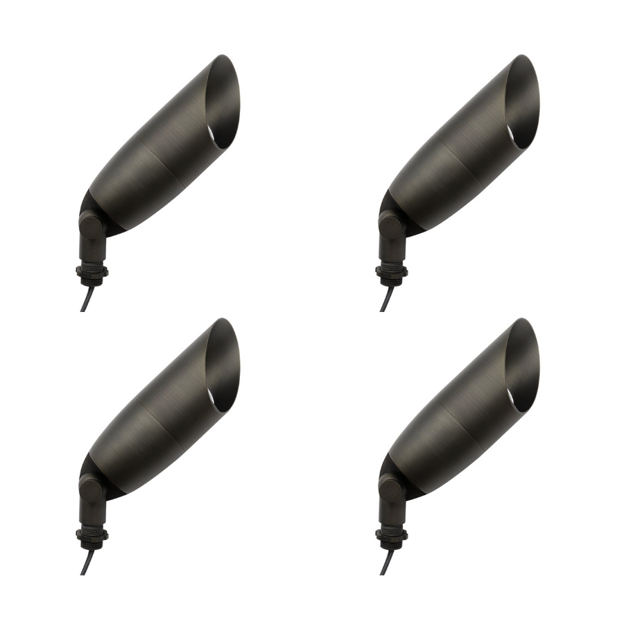 Outdoor Landscape Lighting LED 12V Low Voltage AL15B with MR16 5W 3000K 4x/8x/12x Package Low Voltage Brass Directional Spotlight Outdoor Landscape Lighting 4 Pack