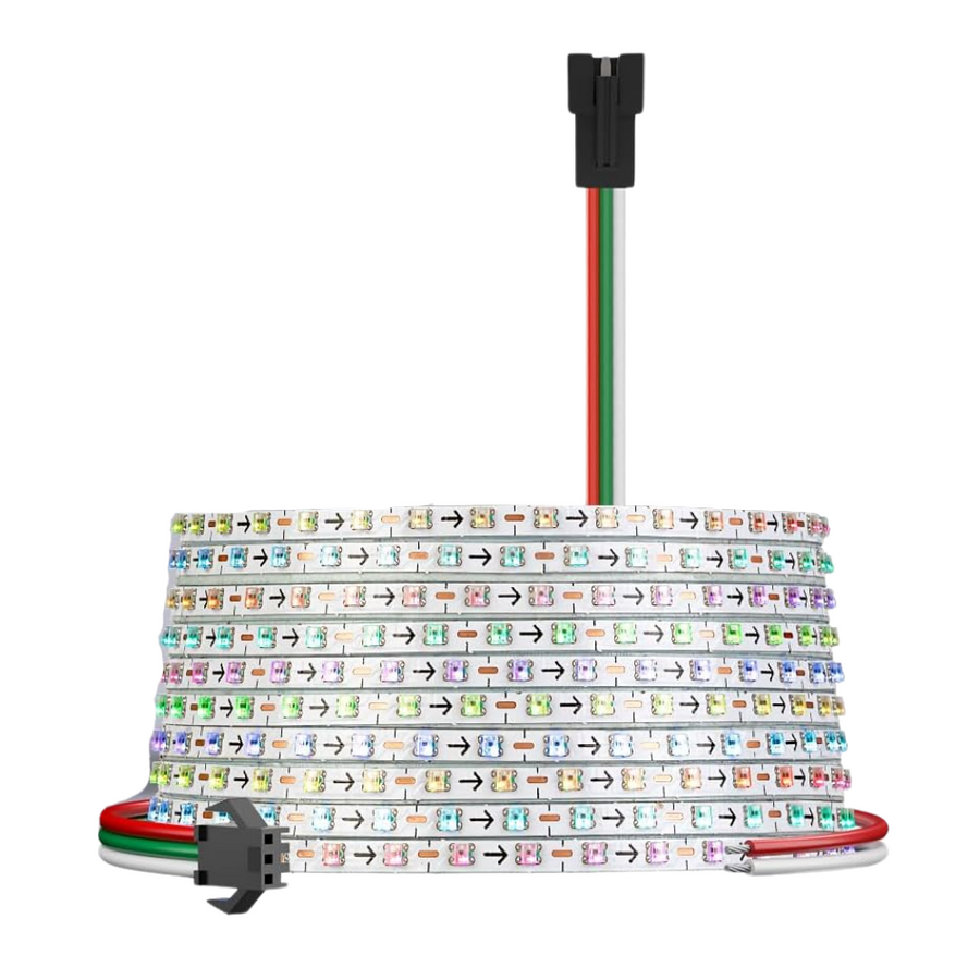 Outdoor Landscape Lighting LED 12V Low Voltage SL13 Strip Light Addressable RGB+IC WS2812B Ultra Narrow 4.54W/ft 2.7mm 16.4ft DC12V Low Voltage LED Indoor IP30 0807 SMD Tape Light