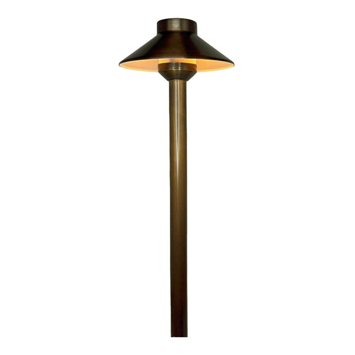 Outdoor Landscape Lighting LED 12V Low Voltage PLB02 Frosted Lens Cast Brass Path Light | 12V Low Voltage Landscape Light Lamp Ready G4 Socket