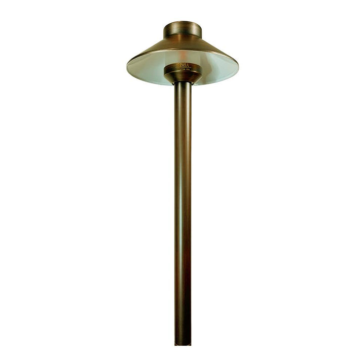 Outdoor Landscape Lighting LED 12V Low Voltage PLB02 Frosted Lens Cast Brass Path Light | 12V Low Voltage Landscape Light Lamp Ready G4 Socket