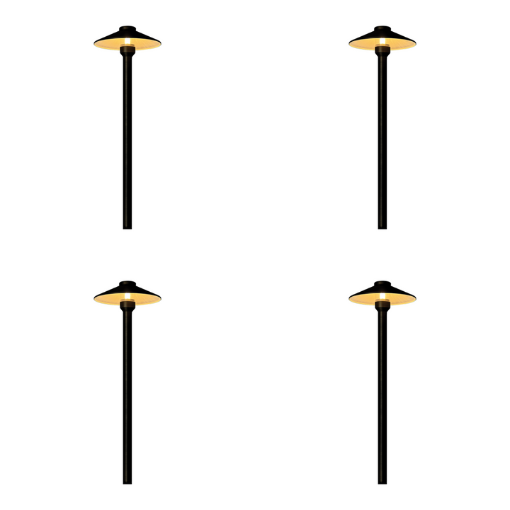 Outdoor Landscape Lighting LED 12V Low Voltage PLB26 4x/8x/12x Package Outdoor Garden Pathway Light | 12V Low Voltage Brass Path Light with G4 3W 3000K Bulb Dark Brass 4 Pack
