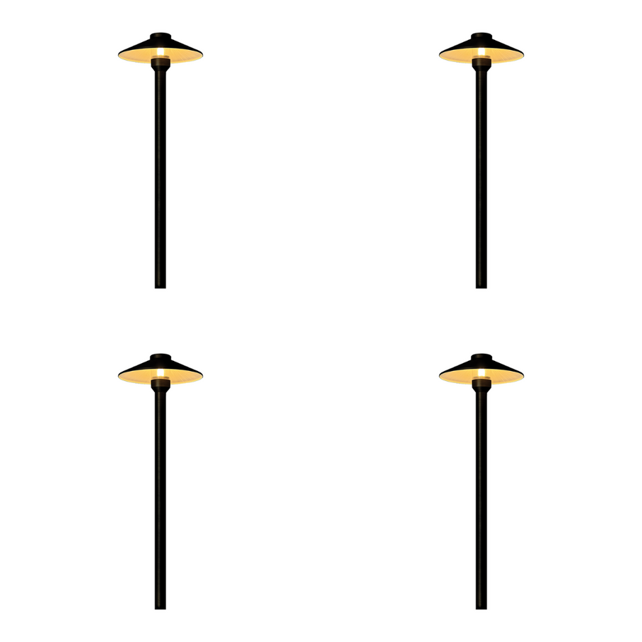 Outdoor Landscape Lighting LED 12V Low Voltage PLB26 4x/8x/12x Package Outdoor Garden Pathway Light | 12V Low Voltage Brass Path Light with G4 3W 3000K Bulb Dark Brass 4 Pack