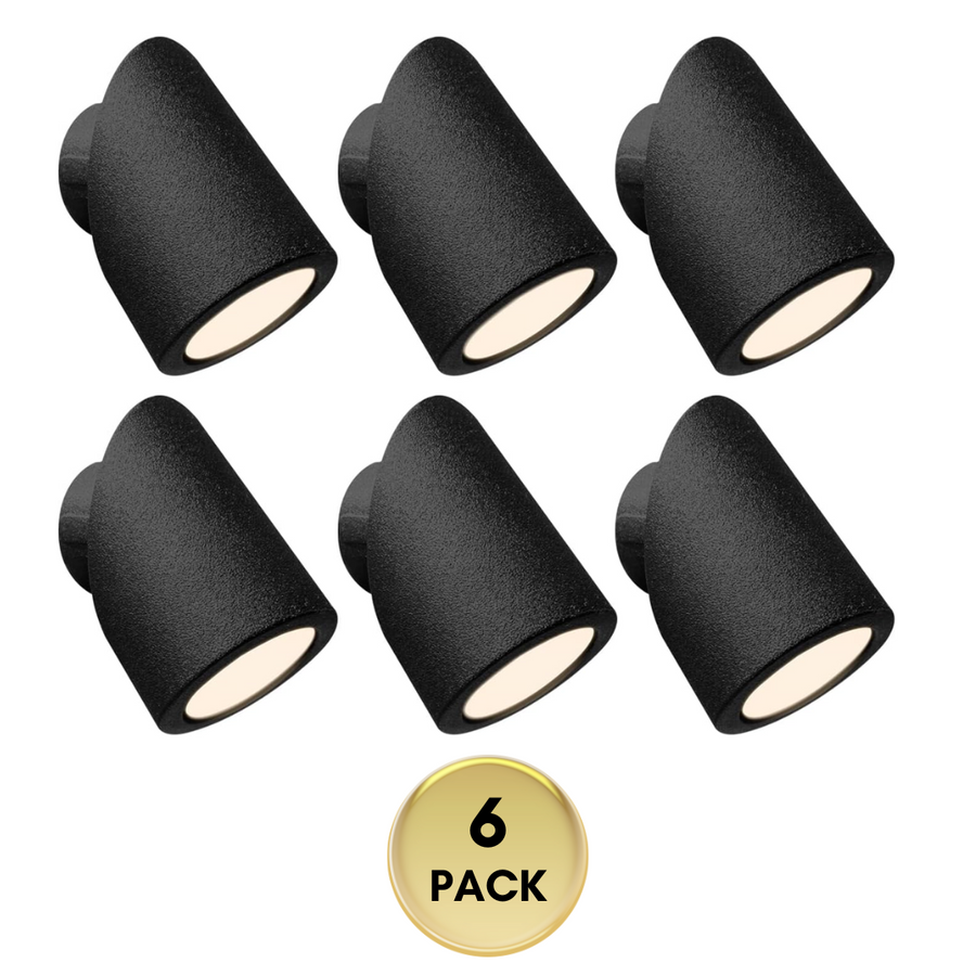 Outdoor Landscape Lighting LED 12V Low Voltage 6-Pack Mini Rotatable 1W LED Rail & Deck Lights - 3000K Flush Mount Hardscape Lights, IP66