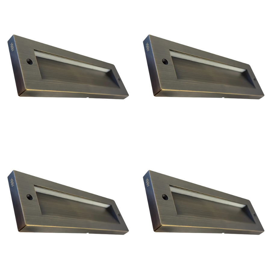 Outdoor Landscape Lighting LED 12V Low Voltage STBCC18 4x/8x/12x Package 3CCT 3W LED Cast Brass Outdoor Horizontal Modern 10.6" Step Light 12V Low Voltage Lighting Natural Brass 4 Pack