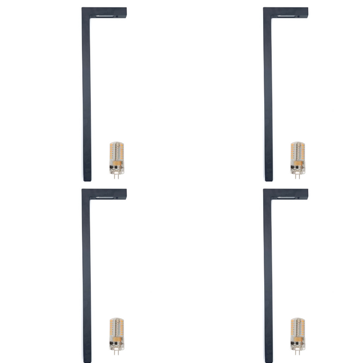Outdoor Landscape Lighting LED 12V Low Voltage BPLP03 Aspen Brass Path Light 4x/8x/12x G4 2W Dimmable 2700K Package Low Voltage Outdoor Lighting 4 Pack Black