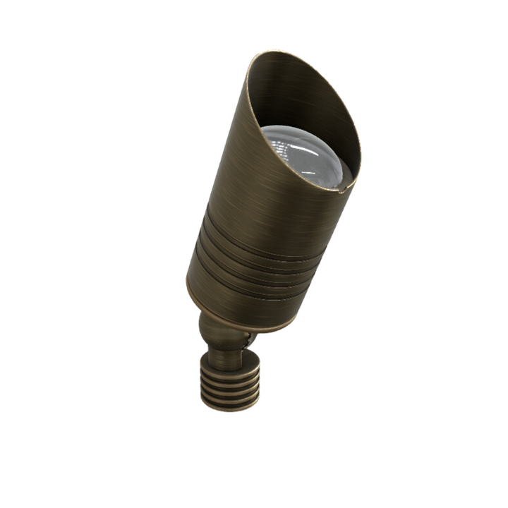 Outdoor Landscape Lighting LED 12V Low Voltage RAL8100 x20 Package Mini Brass Accent Light Low Voltage LED Outdoor Landscape Spotlight [FINAL SALE]