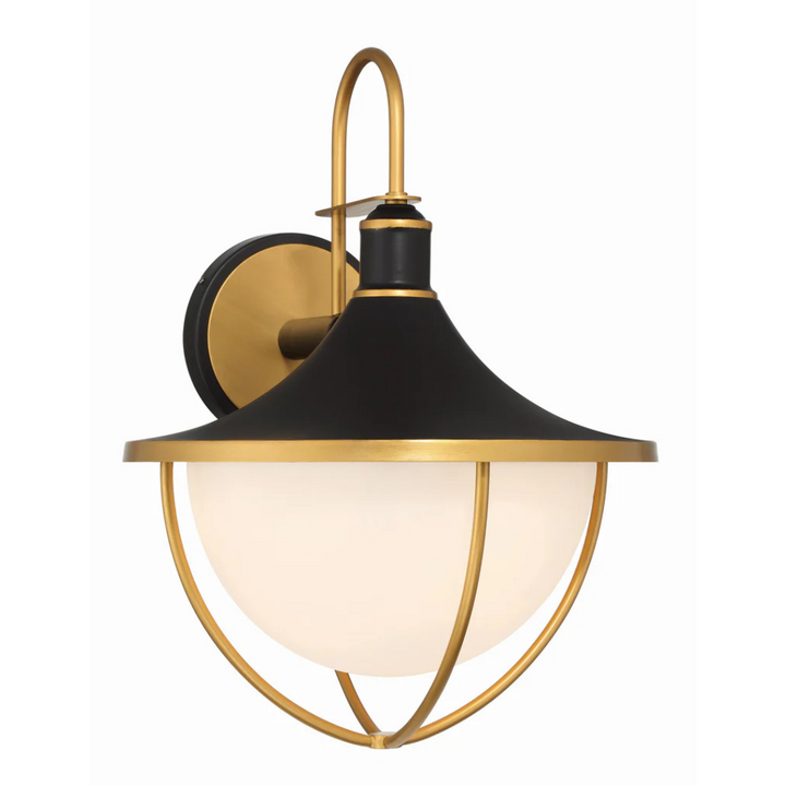 Outdoor Landscape Lighting LED 12V Low Voltage Atlas 3 Light Outdoor Sconce 16.5"x22" Stainless Steel and Glass Matte Black with Textured Gold Finish 120V 3 E26 Medium Base LED Bulb Sockets for Patio, Garden, Exterior Walls