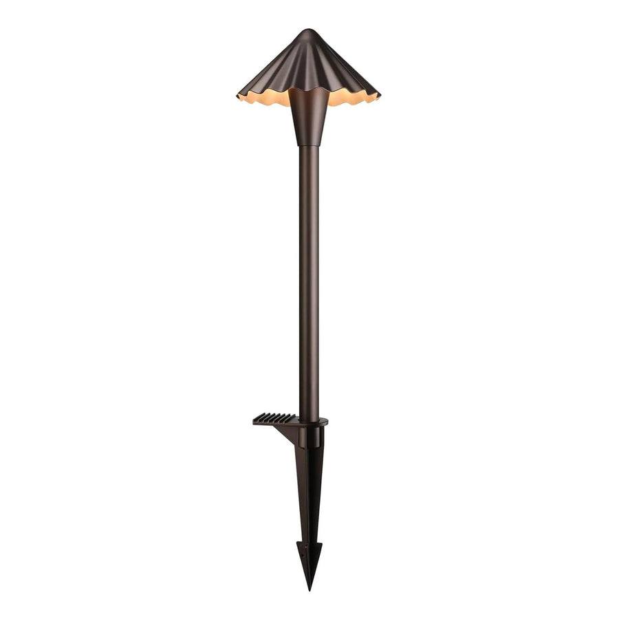 Outdoor Landscape Lighting LED 12V Low Voltage CDPAL04 Ombrello Ondulato LED Landscape 3CCT Pathway Lights, 3000K/4000K/5000K, 5W 12-24V AC/DC Low Voltage Oil-Rubbed Bronze Hexagonal Outdoor Landscape Lighting 1 Pack