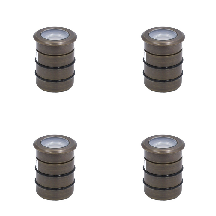 Outdoor Landscape Lighting LED 12V Low Voltage STBP09 Luz Brass / Stainless Steel Louvered 4x/8x/12x 0.5W 2700K Integrated LED Package In Ground Light Low Voltage For Outdoors LED Antique Brass 4 Pack