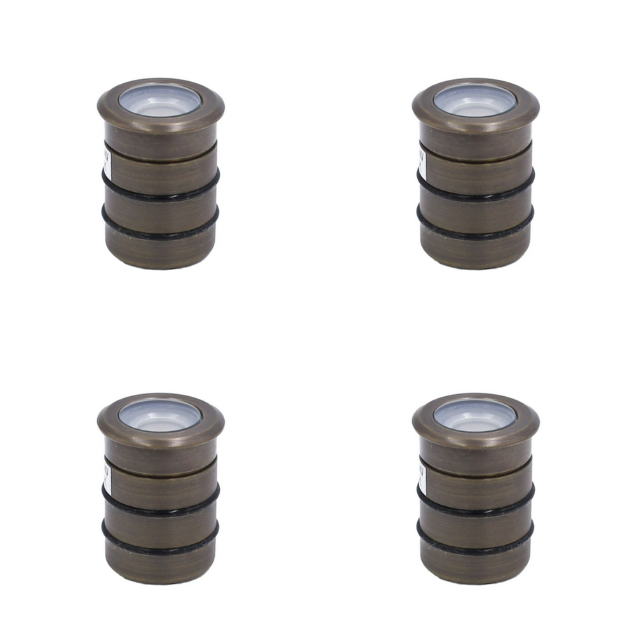Outdoor Landscape Lighting LED 12V Low Voltage STBP09 Luz Brass / Stainless Steel Louvered 4x/8x/12x 0.5W 2700K Integrated LED Package In Ground Light Low Voltage For Outdoors LED Antique Brass 4 Pack