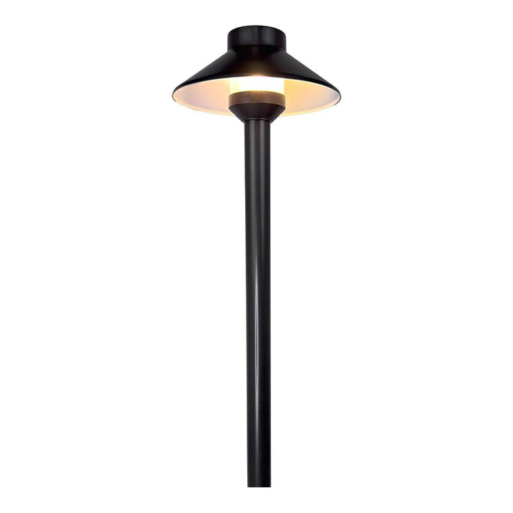 Outdoor Landscape Lighting LED 12V Low Voltage PLB02 Frosted Lens Cast Brass Path Light | 12V Low Voltage Landscape Light Lamp Ready G4 Socket Black Brass