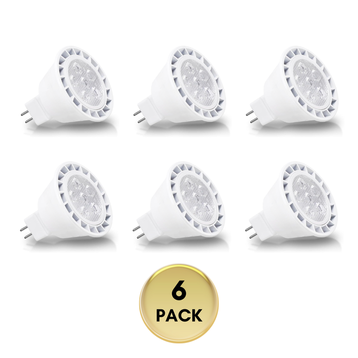 Outdoor Landscape Lighting LED 12V Low Voltage 6-Pack MR16 7W 12V Low Voltage LED Bulbs 490LM Dimmable Energy Saving Waterproof Light CE & RoHS Certified