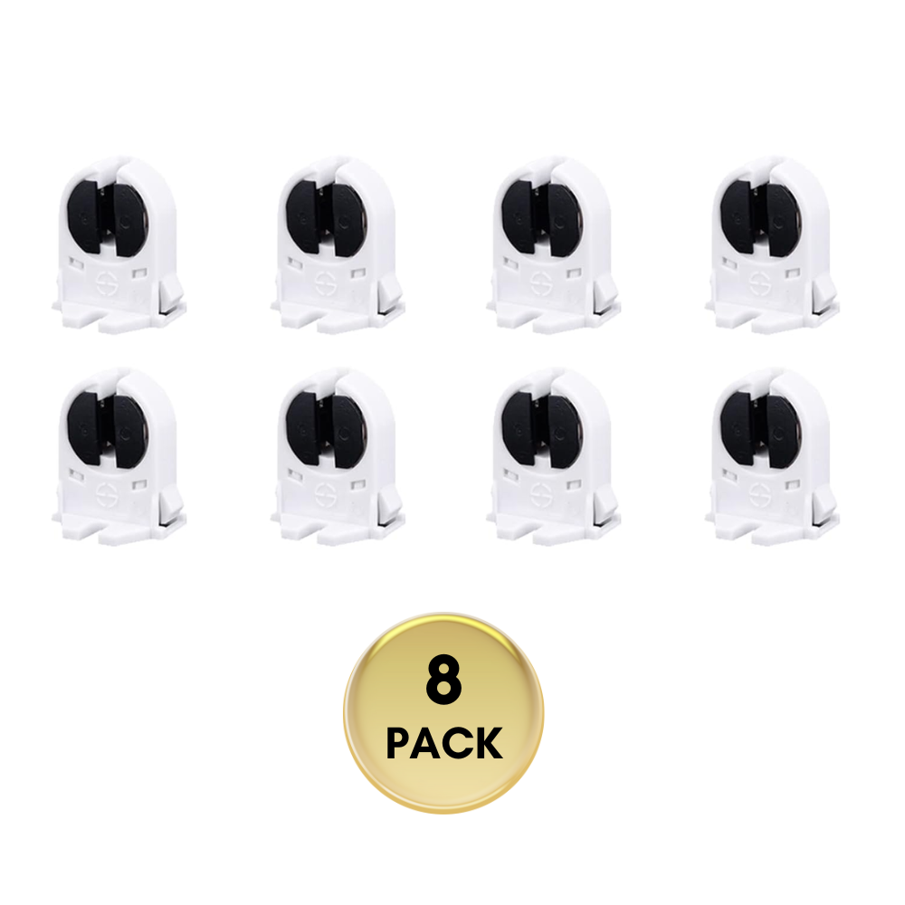 Outdoor Landscape Lighting LED 12V Low Voltage Plastic Sockets for T5 Bulbs and Lamps Package – 2A 12V-500V Max 80W Heat-Resistant Light Bulb Holder for G5 Based LED and Fluorescent Tune Lights – Replacement Sockets 8 Pack