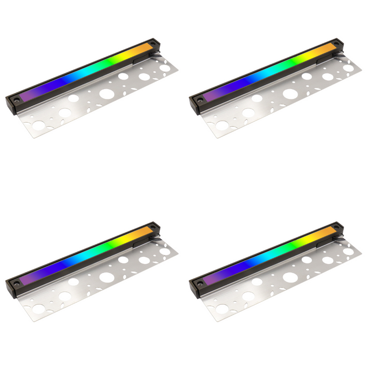 Outdoor Landscape Lighting LED 12V Low Voltage HL12B04R 4x/8x/12x Package Solid Brass RGBW Bluetooth Control Integrated LED Hardscape Light Low Voltage Landscape Lighting 4 Pack