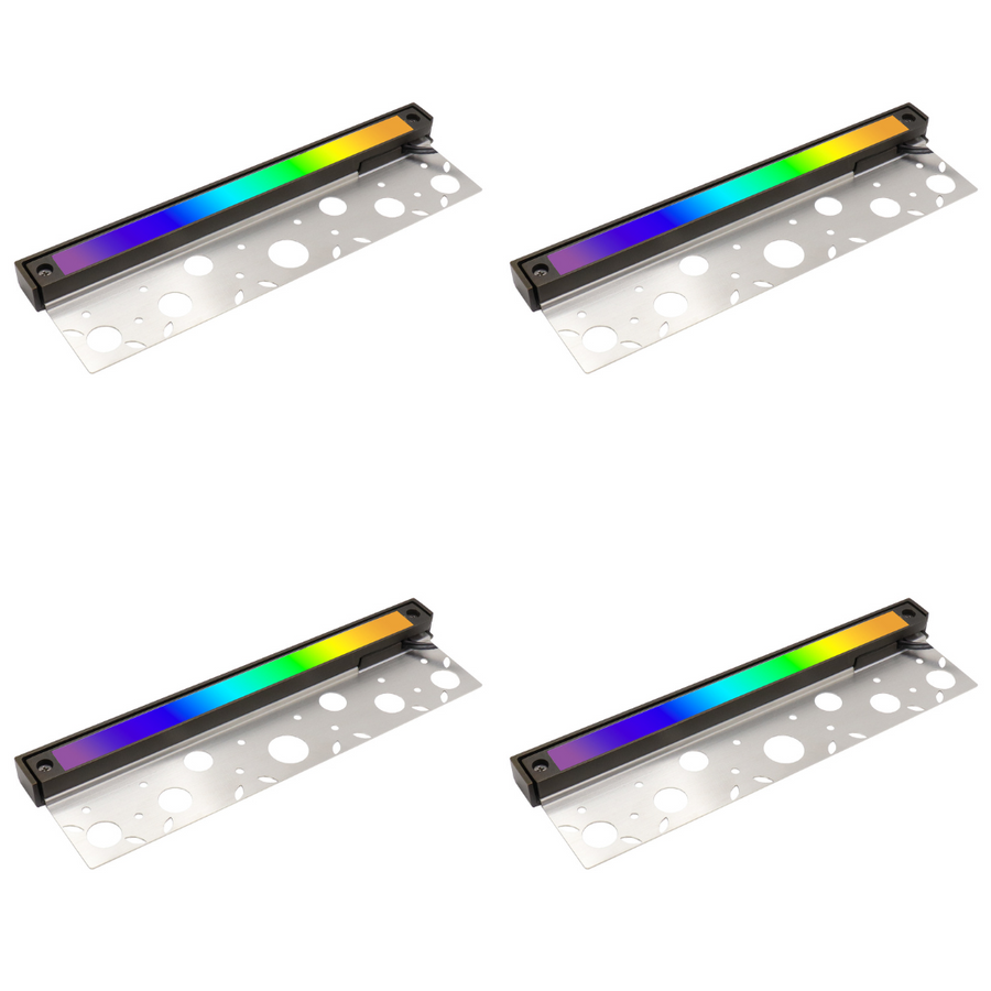 Outdoor Landscape Lighting LED 12V Low Voltage HL12B04R 4x/8x/12x Package Solid Brass RGBW Bluetooth Control Integrated LED Hardscape Light Low Voltage Landscape Lighting 4 Pack