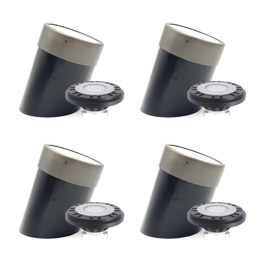 Outdoor Landscape Lighting LED 12V Low Voltage UNBP05 Rein Brown Brass Big In-Ground Well Light 4x/8x/12x PAR36 6W 2700K Package Low Voltage Outdoor Lighting 4 Pack