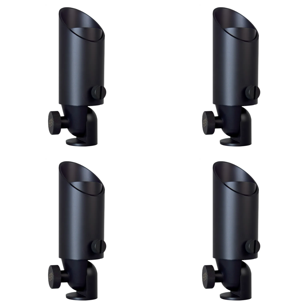 Outdoor Landscape Lighting LED 12V Low Voltage SPB08 4x/8x/12x Package 5W 3000K Warm White Integrated LED Brass Spotlight 12V Low Voltage Small Directional Bullet Light Outdoor Landscape 4 Pack Dark Brass