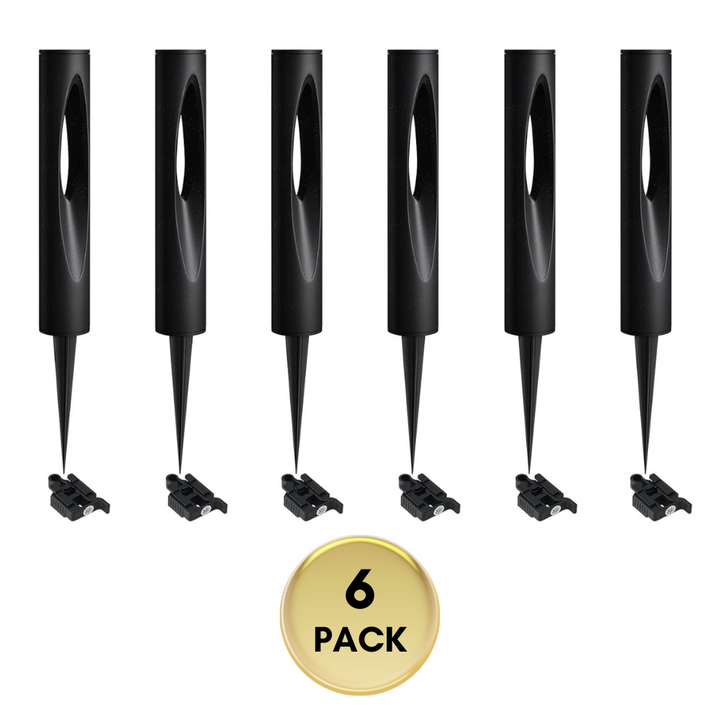 Outdoor Landscape Lighting LED 12V Low Voltage ALP52 6- and 12-Pack LED Landscape Pathway Lights Package, 3000K Warm White 4.8W Low Voltage 12V-24V AC/DC Black Bollard Outdoor Landscape Lighting IP65 Waterproof 6 Pack