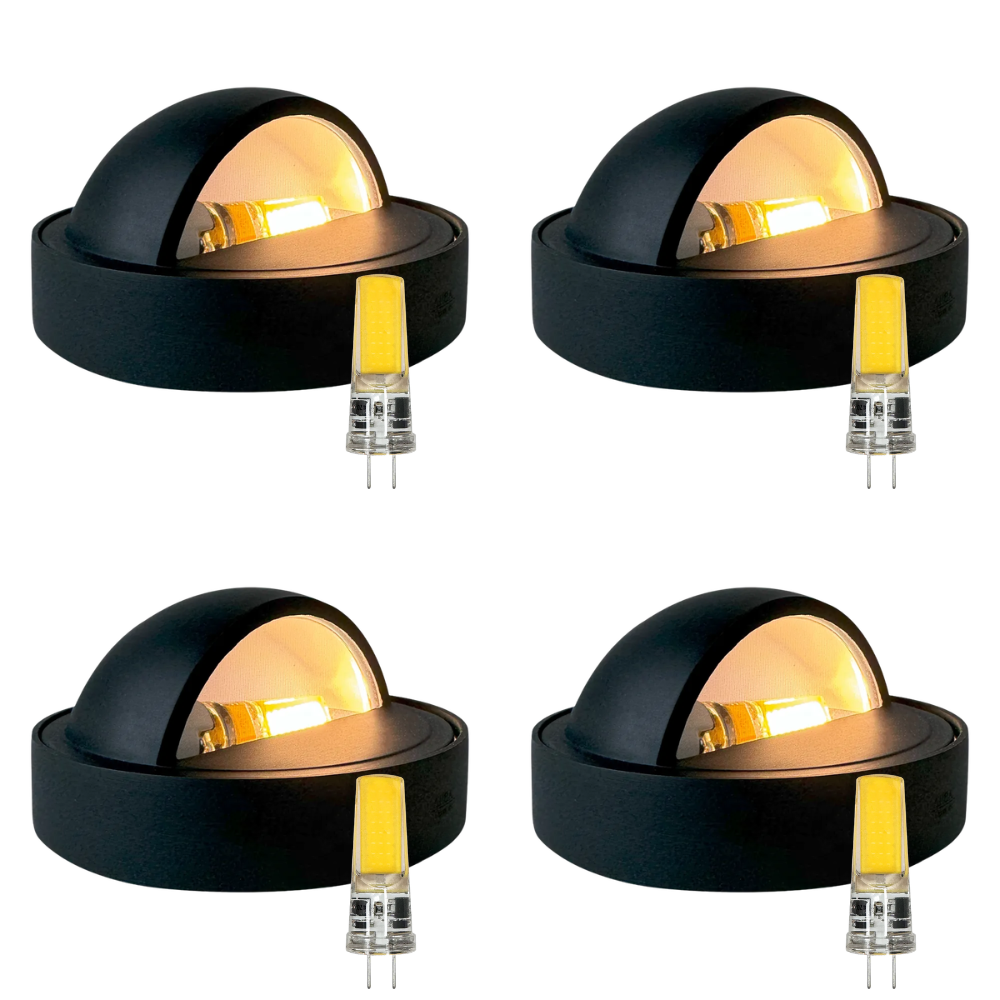 Outdoor Landscape Lighting LED 12V Low Voltage STB09 4x/8x/12x Package LED Brass 3.42" Round Deck Light Surface Mount 12V Low Voltage Landscape Lighting 3W 3000K Bulb 4 Pack Dark Brass
