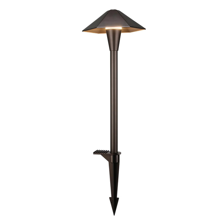 Outdoor Landscape Lighting LED 12V Low Voltage CDPAL03 Ombrello Spigoloso LED Landscape 3CCT Pathway Lights, 3000K/4000K/5000K, 5W 12-24V AC/DC Low Voltage Oil-Rubbed Bronze Hexagonal Outdoor Landscape Lighting 1 Pack