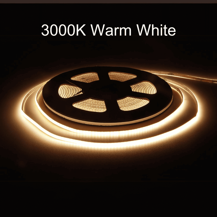 Outdoor Landscape Lighting LED 12V Low Voltage SLD35 Dotless Linear LED 3mm Width, 3000K/4000K/6500K 1.46W/ft COB Strip Lights IP20 Low Voltage DC12V/24V Tape Light 3000K Warm White