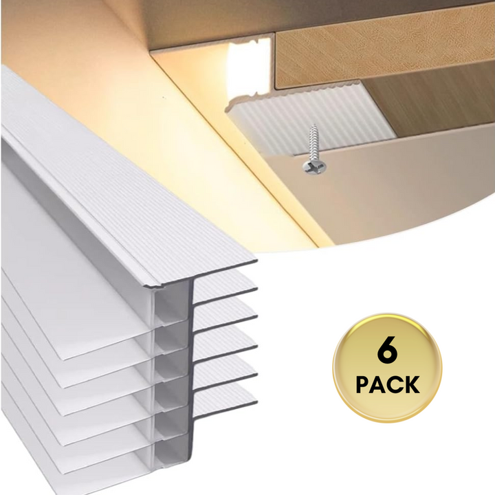 Outdoor Landscape Lighting LED 12V Low Voltage AC18 Suspended Ceiling Z-Type Aluminum Channel with 3.3FT/1M For Max Inner 13.8mm Width LED Strip Lights Pack of 6/10