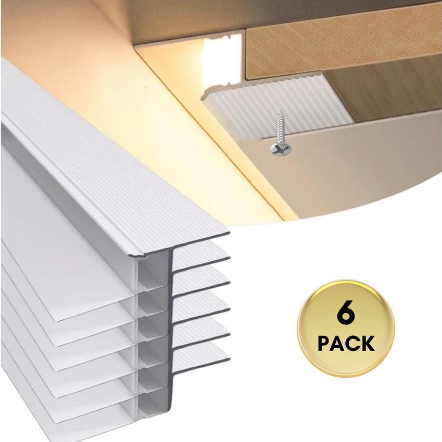 Outdoor Landscape Lighting LED 12V Low Voltage AC18 Suspended Ceiling Z-Type Aluminum Channel with 3.3FT/1M For Max Inner 13.8mm Width LED Strip Lights Pack of 6/10