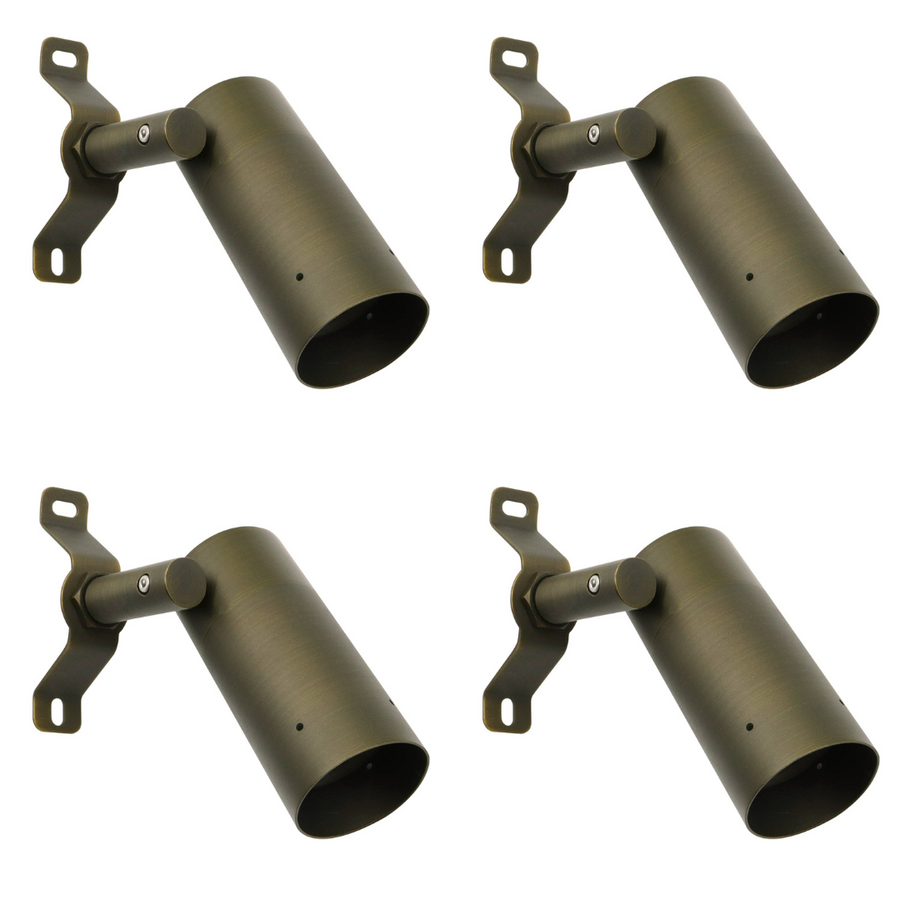 Outdoor Landscape Lighting LED 12V Low Voltage TL01B with MR16 5W 3000K 4x/8x/12x Package Low Voltage Brass Directional Down Light Outdoor Landscape Lighting 4 Pack